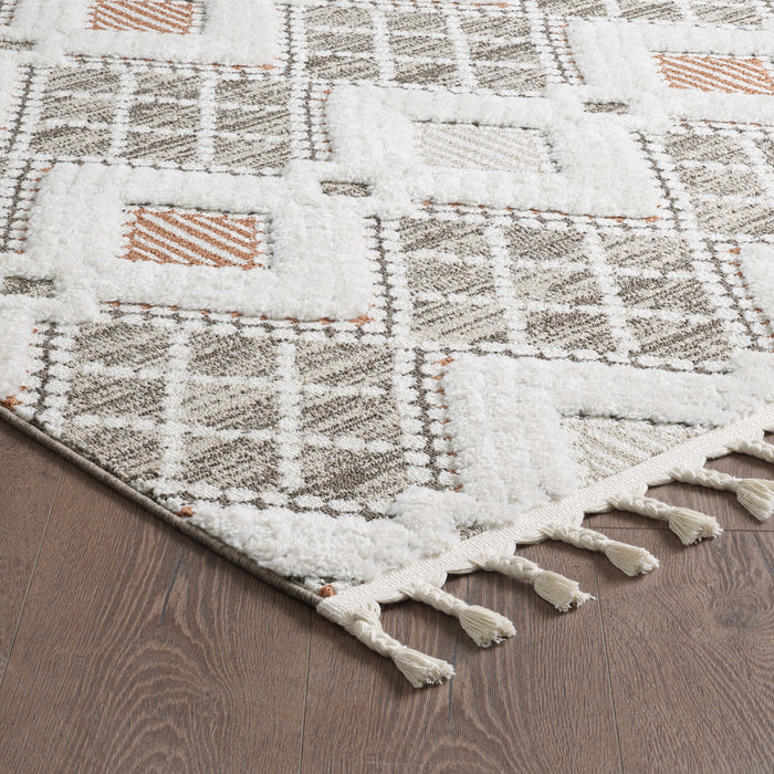 Quinto Twinkle Orange Shag Area Rug - 5'7\" x 7'3\"