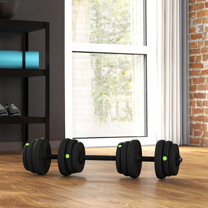 Soozier Adjustable Barbell & Dumbbells Set with Non-slip Handles, 55LBS
