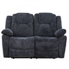 Renner 59 in. Upholstered Manual Reclining Loveseat with Lever - Dark Grey | Causeuse inclinable manuelle Renner de 59 po rembourree avec levier - Gris fonce