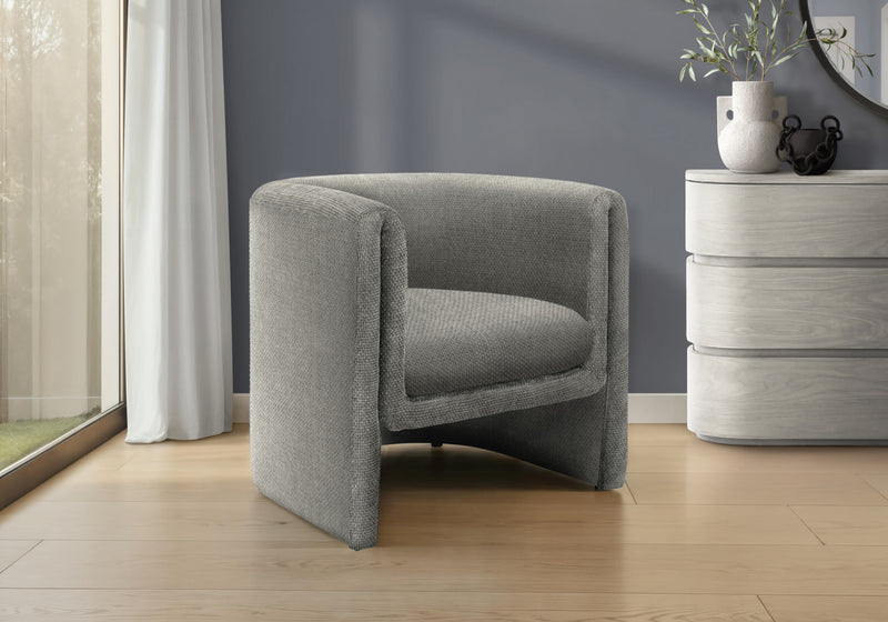 Monarch Specialties - Accent Chair, 29\"H, Upholstered, Living Room, Bedroom, Light Grey Fabric, Contemporary