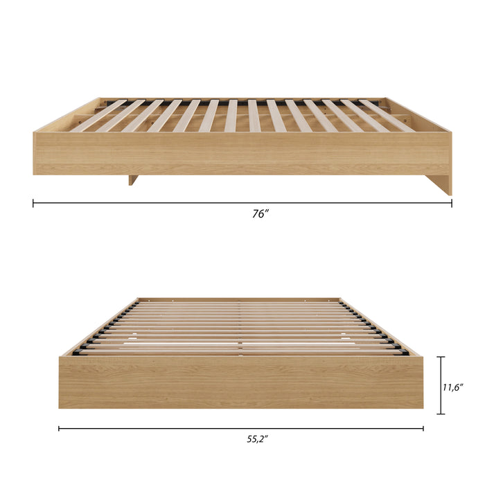 Nordika Full Platform Bed - Natural Maple