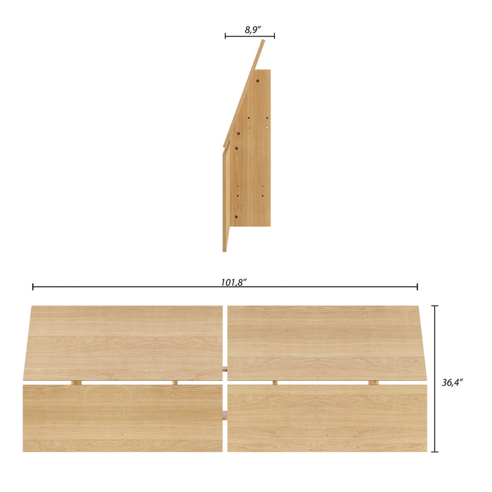 Nordika Queen Panoramic Panel Headboard - Natural Maple