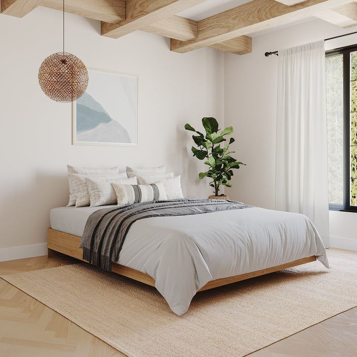 Nordika Queen Platform Bed - Natural Maple