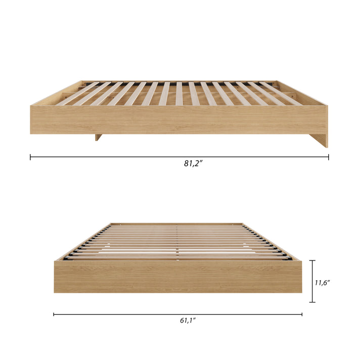 Nordika Queen Platform Bed - Natural Maple