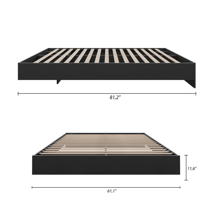Nordika Queen Platform Bed - Black