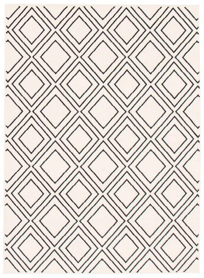 August Geod White-Navy 5'3" x 7'3" Area Rug