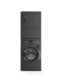 Huebsch SF7 Stacked Washer and Electric Dryer with Pet Plus™ - Matte Black - SF7108BE