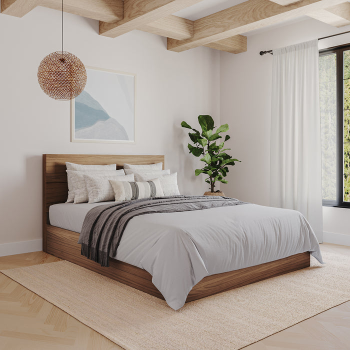 Nordika Full Panel Headboard - Walnut