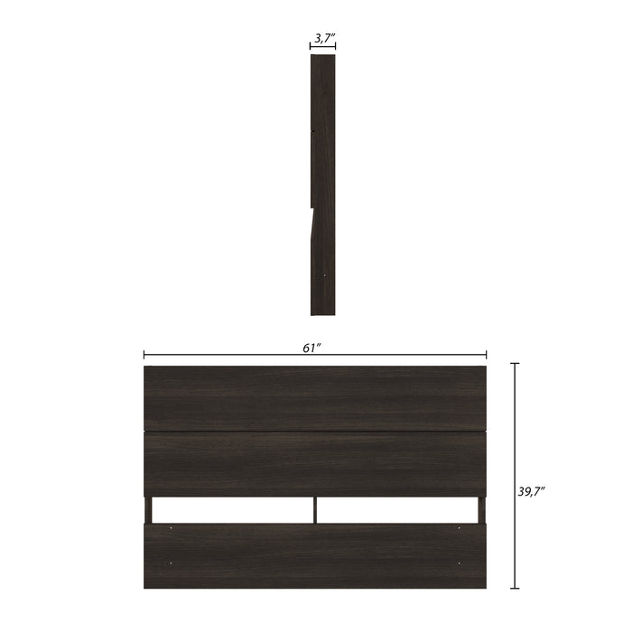 Nordika Queen Panel Headboard - Ebony