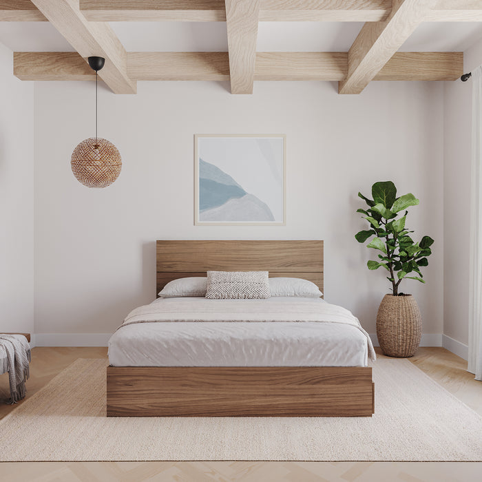 Nordika Queen Panel Headboard - Walnut