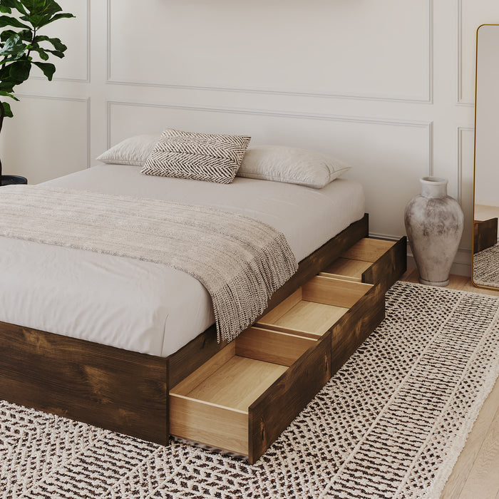 Nordika Twin Storage Platform Bed - Truffle