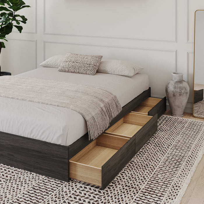 Nordika Twin Storage Platform Bed - Grey
