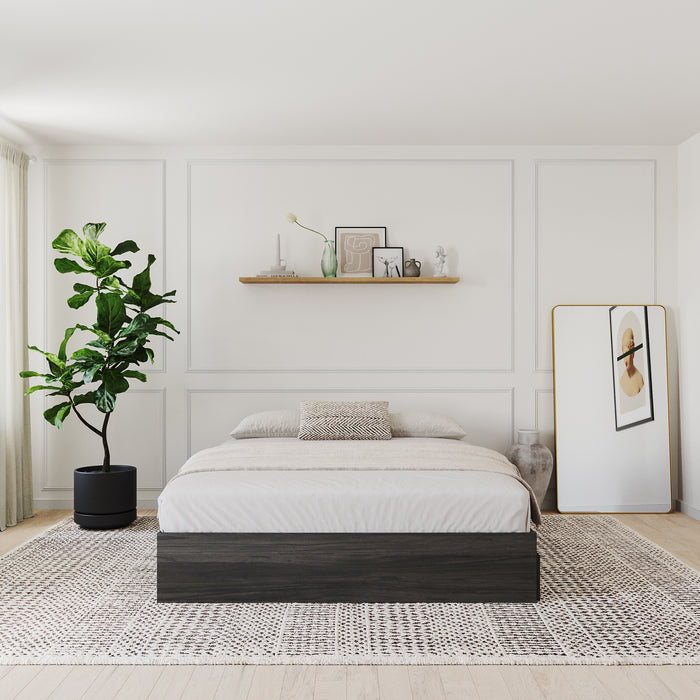 Nordika Full Platform Bed - Bark Grey