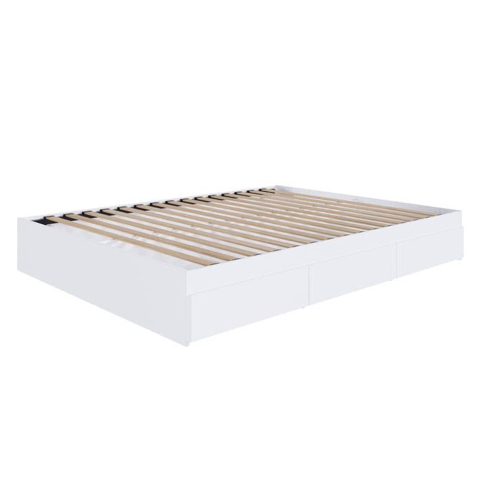 Nordika Queen Platform Bed - White