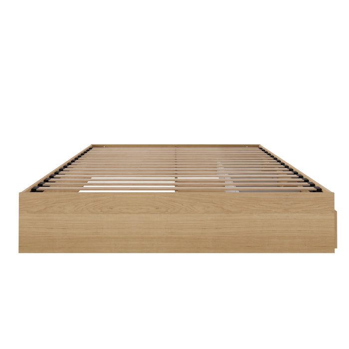 Nordika Queen Storage Platform Bed - Natural Maple