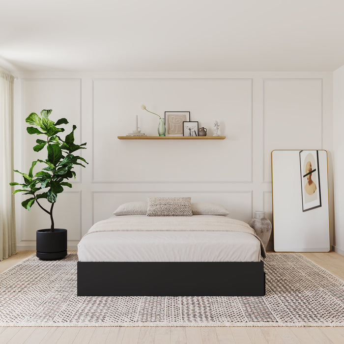 Nordika Queen Storage Platform Bed - Black