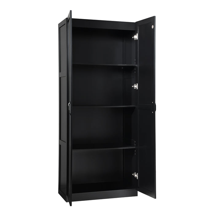 Manhattan Comfort Hopkins Modern Storage Closet - Black