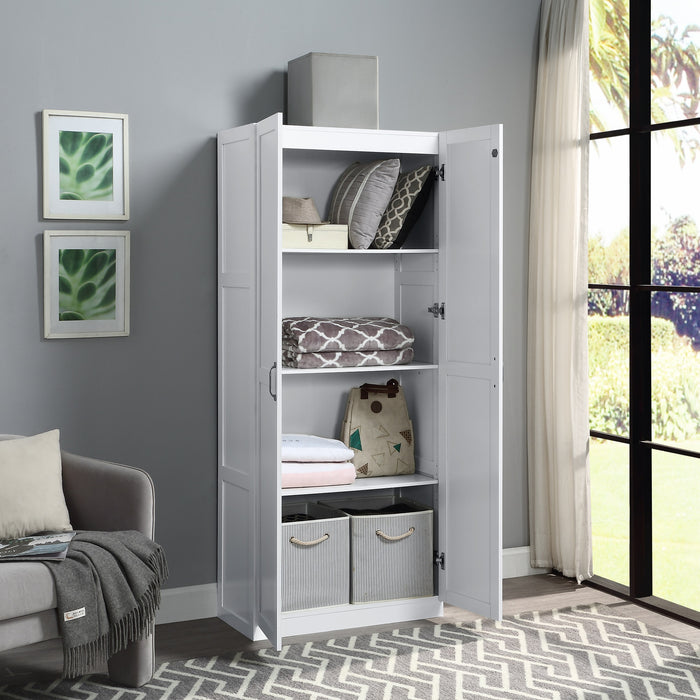 Manhattan Comfort Hopkins Modern Storage Closet - White