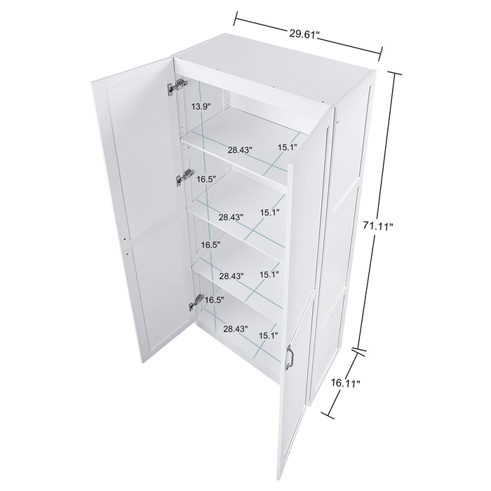 Manhattan Comfort Hopkins Modern Storage Closet - White