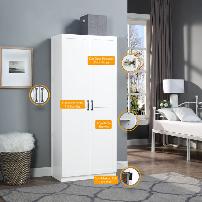 Manhattan Comfort Hopkins Modern Storage Closet - White