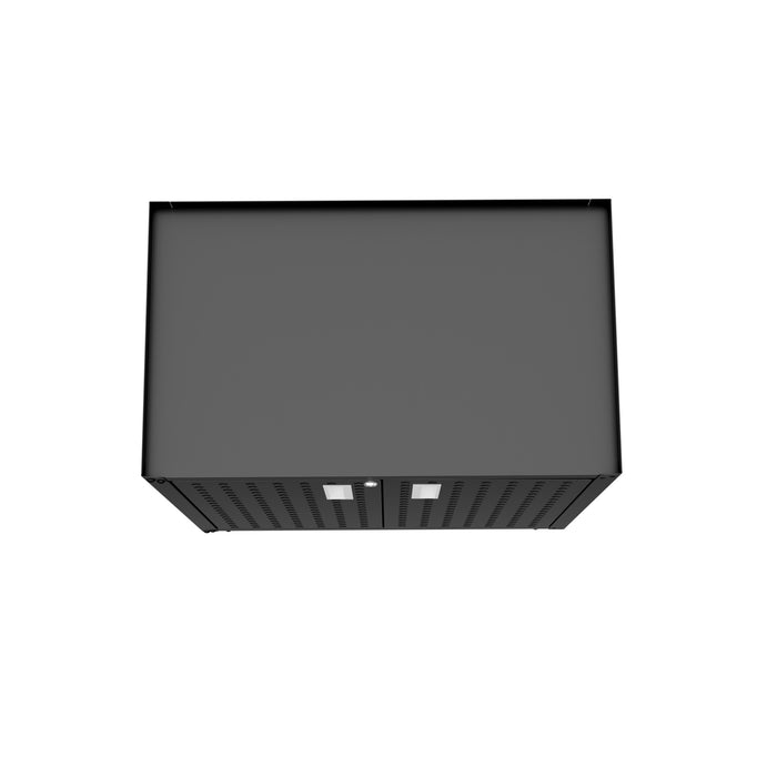 Manhattan Comfort Fortress Textured Metal 31.5\" Garage Mobile Cabinet with 2 Adjustable Shelves - Charcoal Grey