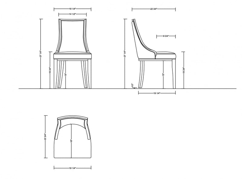 Grand Traditional 6-Piece Dining Chair Set in Light Gray