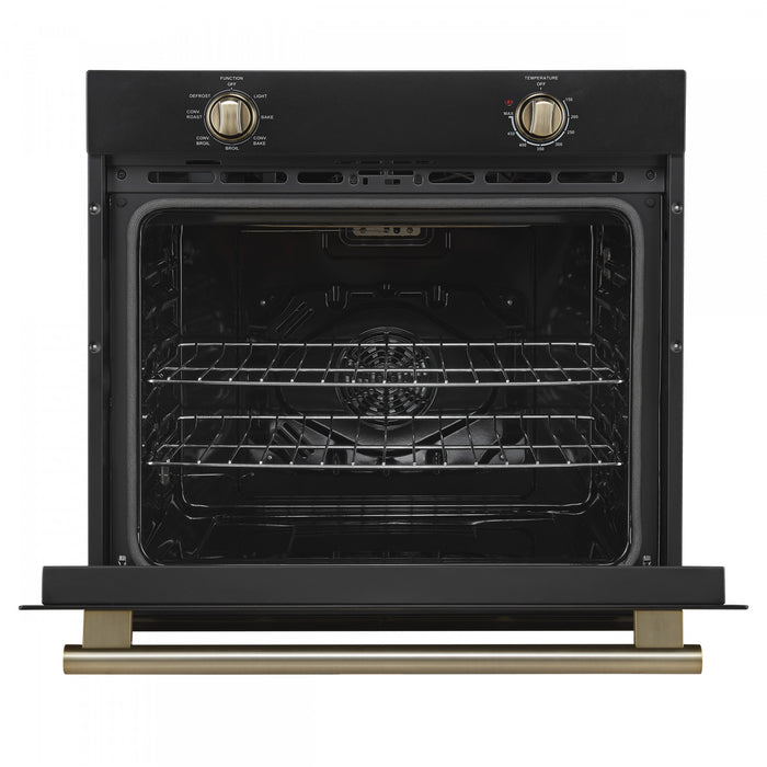 Forno Vomero 30\" Single Wall Oven in Black, 5 cu.ft. Convection Oven - FBOEL1370-30BLK