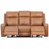 Bellamy 78 in. Leather Match Power Reclining Sofa with Adjustable Headrest and USB - Cognac | Sofa inclinable electrique Bellamy de 78 po en cuir assorti avec appuie-tete ajustable et USB - Cognac