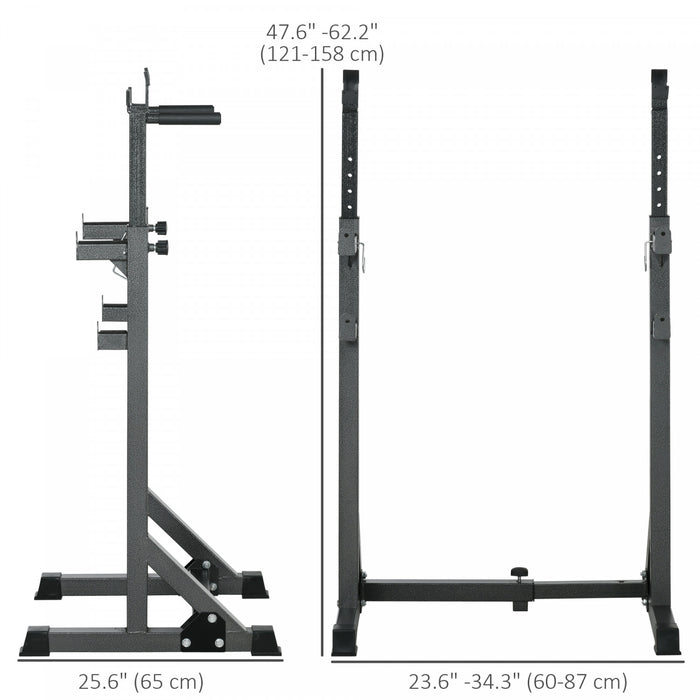 Soozier Adjustable Squat Rack, Bench Press Rack, Black