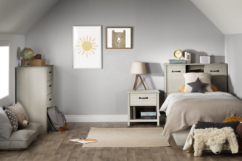 Ulysses 1-Drawer Nightstand - Winter Oak