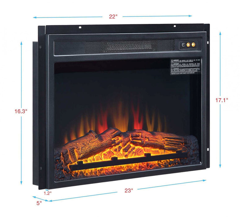 Firebox in Black Electric Fireplace