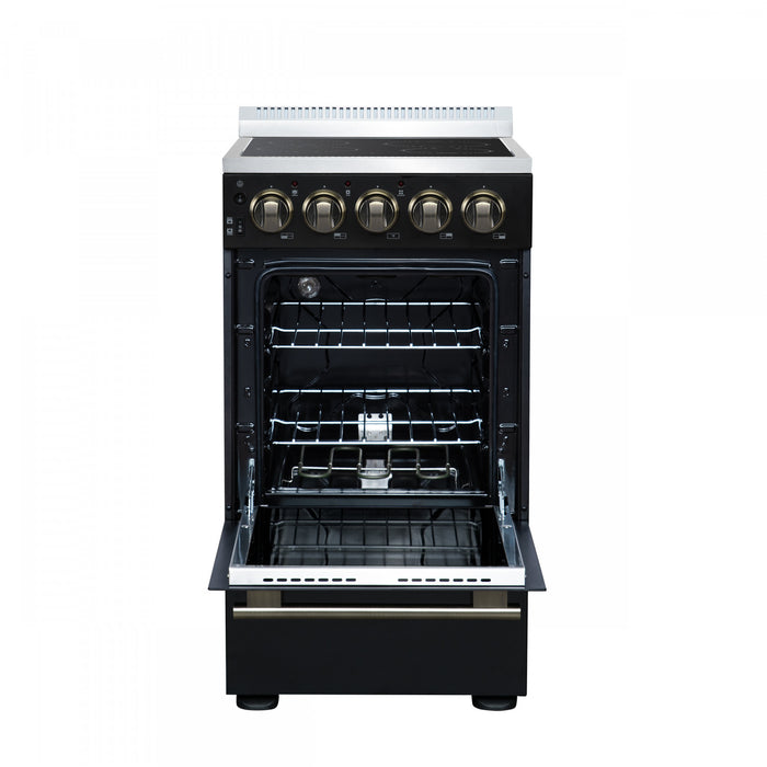 Forno Pallermo 20 Inch Electric Range in Black, 2.05 cu.ft. - FFSEL6051-20BLK