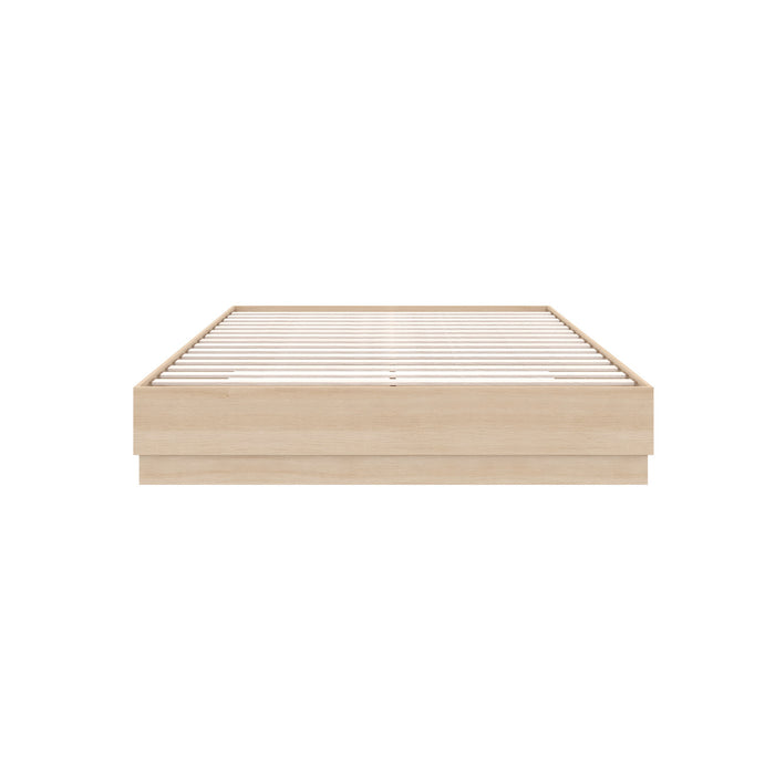 Nordika Milano Platform Queen Bed - Natural Blonde Oak