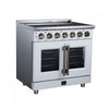 Forno Massimo 36 Inch French Door Electric range, 5 radiant burners, 5.36 cu.ft., White - FFSEL6955-36WHT Electric Range | Cuisiniere electrique Massimo de 36 po a portes francaises, 5 foyers, 5,36 pi³, blanc – FFSEL6955-36WHT