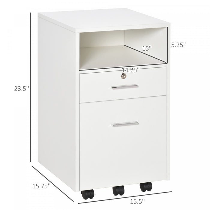 Vinsetto File Cabinet With Lock And Hanging Rail