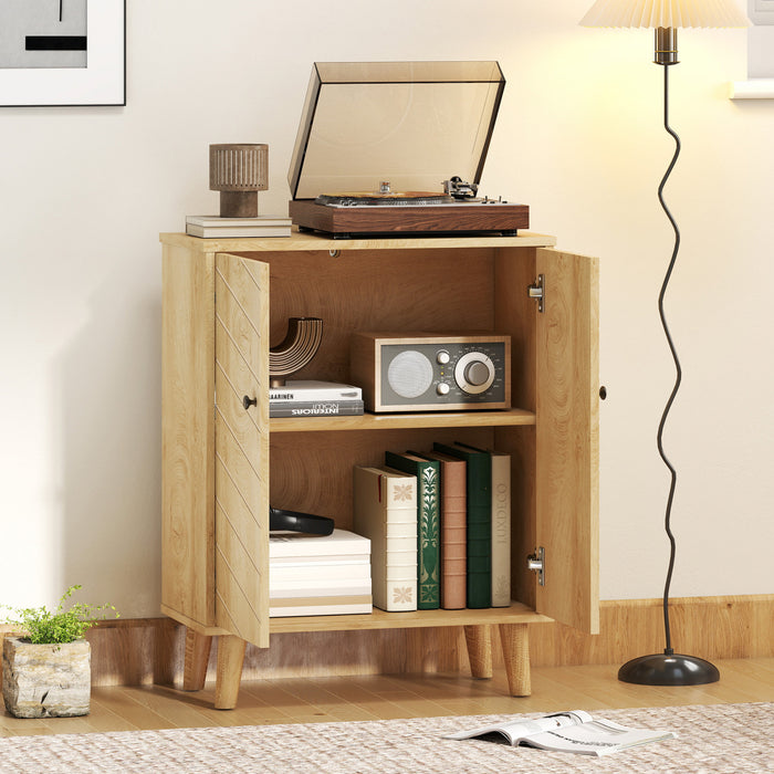 HOMCOM Storage Cabinet for Living Room Sideboard with Soft Close Doors