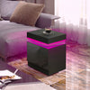 HOMCOM Nightstand, Side Table w/ LED Lights, for Bedroom