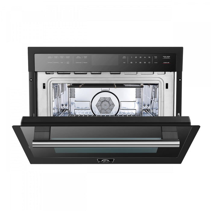 Forno Oliena Espresso Black 24-Inch Built-In Microwave, 1.6 Cu.Ft. - FMWDR3093-24BLK