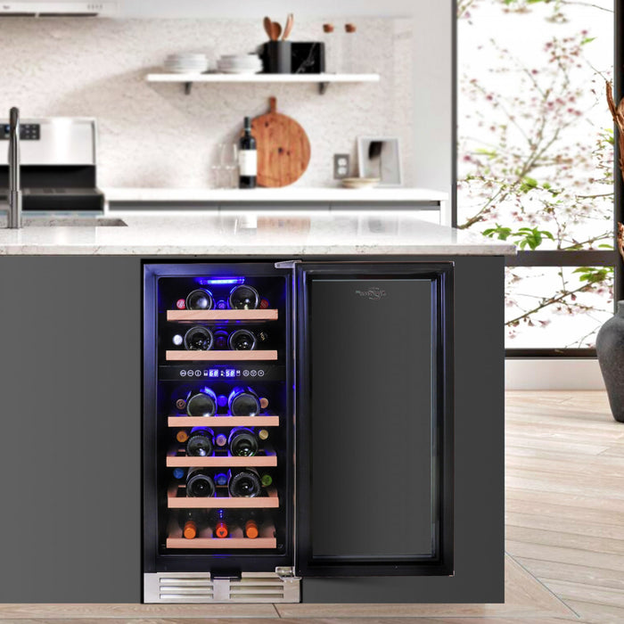 Koolatron 28 Bottle Built-In Compressor Wine Cellar Stainless Steel