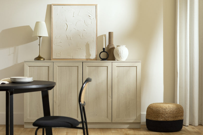 Arum 2-door Accent Cabinets With Shelves - Bleached Oak 