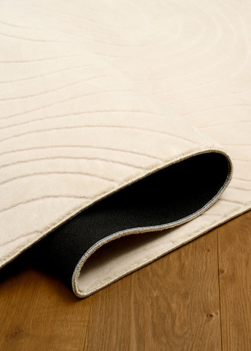 Somos Contemporary Cream Washable Rug 5'0\" x 7'6\" Indoor Area Rug