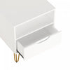 Avira Mid-Century Modern 20" Nightstand in White (1-Drawer) | Table de nuit Avira style milieu du siecle moderne 20" en blanc (1 tiroir)
