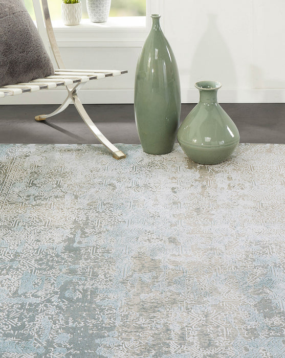 Elysia Traditional 8'11\" x Area Rug in Blue Indoor Area Rug