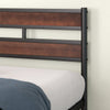 Roman Bamboo and Metal Platform Bed with Headboard - Twin Size | Roman lit plateforme en bambou et en métal avec tête de lit - Simple