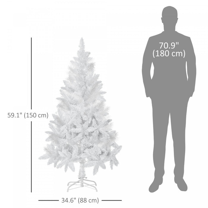 Homcom 5ft Artificial Christmas Tree With 358 Branches