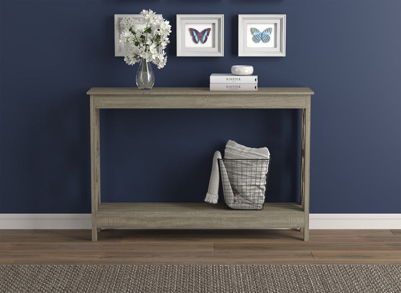 47” Console Table With 1 Shelf - Dark Taupe