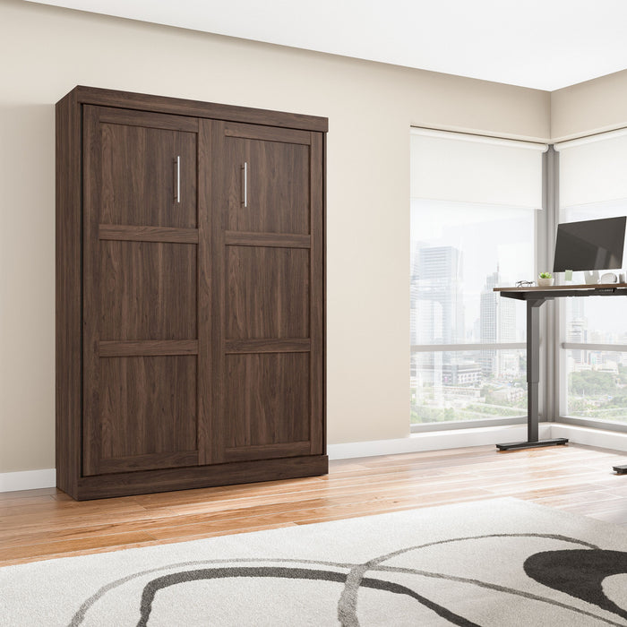 Bestar Pur 59\" Full Murphy Bed - Black Walnut
