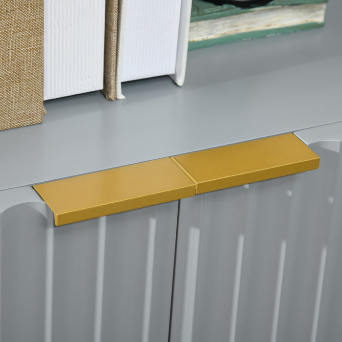 HOMCOM Accent Cabinet w/ Gold Leg for Living Room Dining Room Hallway Grey