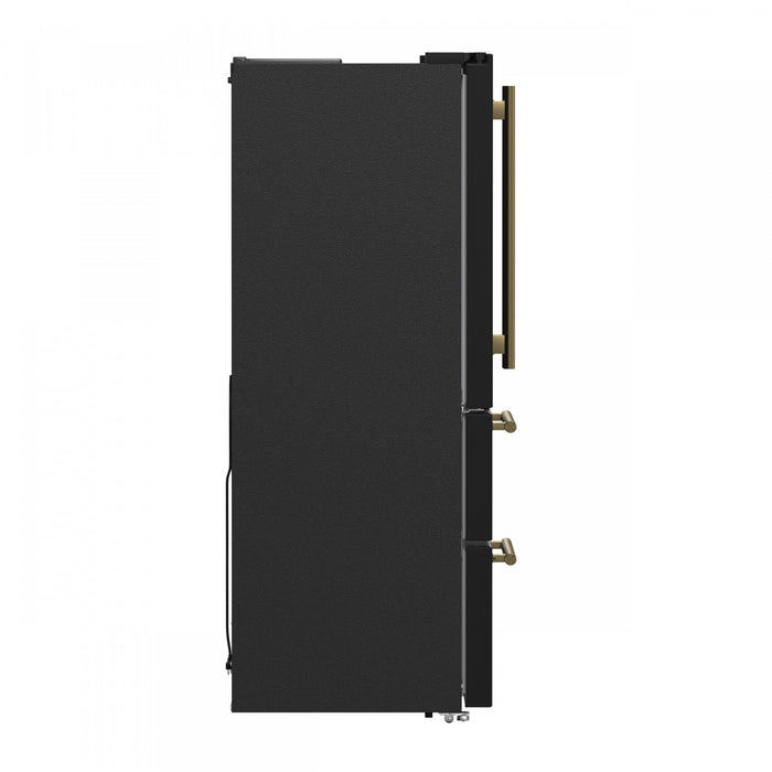 Forno Espresso Moena 36-inch French Door Refrigerator in Black, 19.2 cu.ft. - FFRBI1820-36BLK