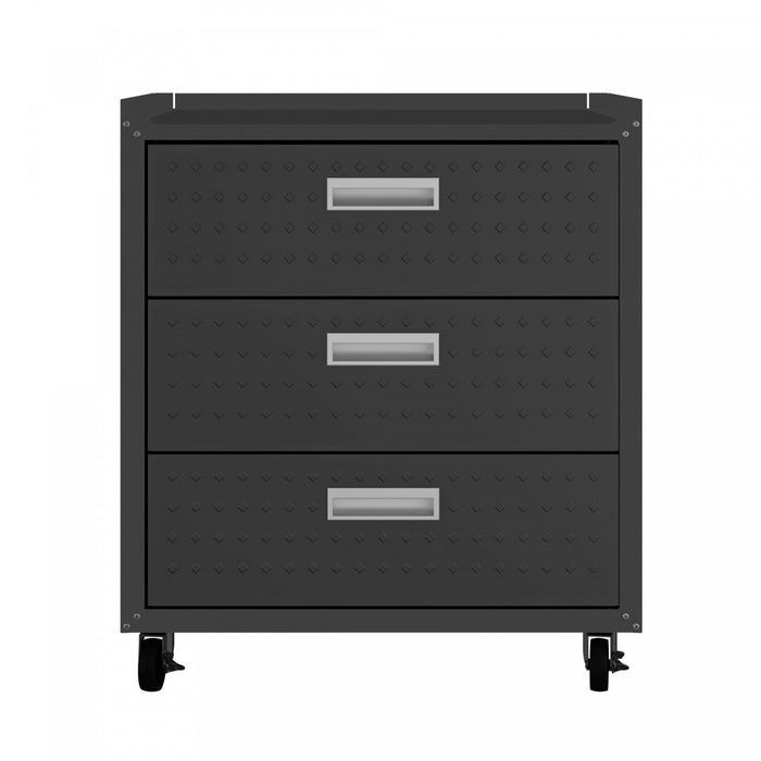 Fortress Modern 3-Piece Garage Set in Charcoal Gray Garage Storage